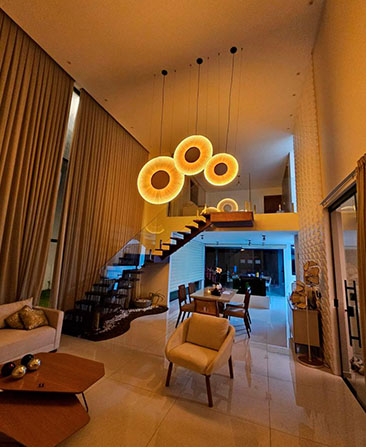 Projeto de iluminação Quarto Crescente em ambiente residencial